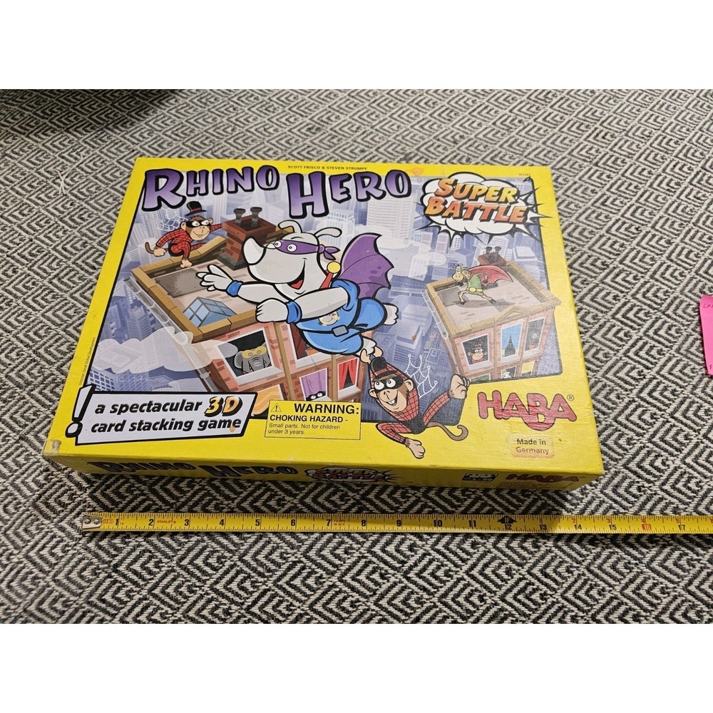 2017 Hasbro Games- Rhino Hero Super Battle - Appears Complete